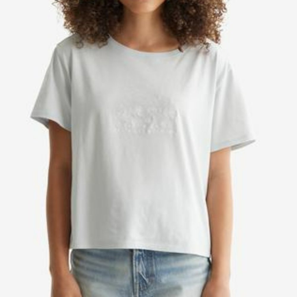 Lucky Brand Cotton Embroidered T-Shirt - Plein Air